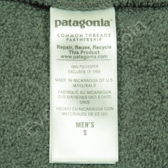 Patagonia Pullover Mens S Nickel Gray Epic Blue Snap T Lightweight Synchilla - Picture 6 of 7